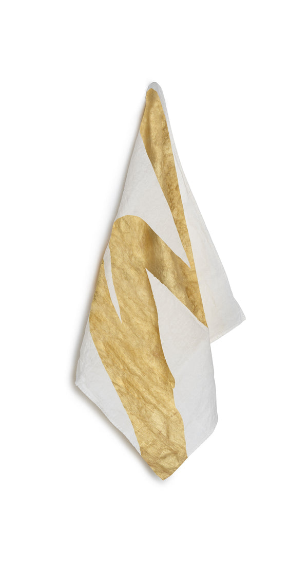 summerill & bishop Alphabet Napkin 'W' in Gold 50x50cm