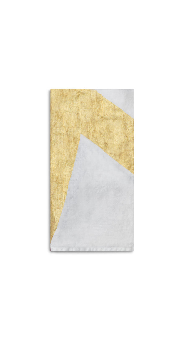 Summerill & Bishop Alphabet Napkin 'X' In Gold 50x50cm