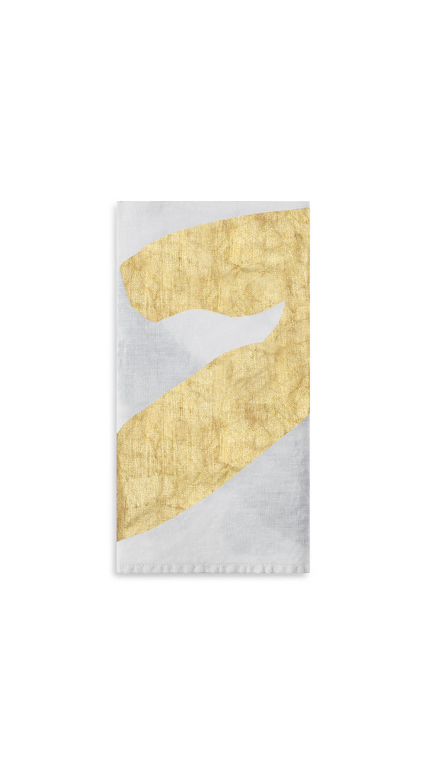 Summerill & Bishop Alphabet Napkin 'Y' In Gold 50x50cm