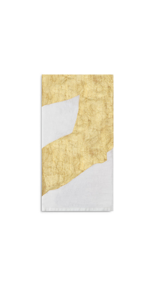 Summerill & Bishop Alphabet Napkin 'Z' In Gold 50x50cm