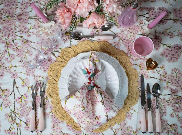 Summerill & Bishop 'Blossom' Linen Napkin 50x50cm