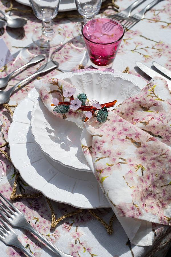 Summerill & Bishop 'Blossom' Linen Napkin 50x50cm