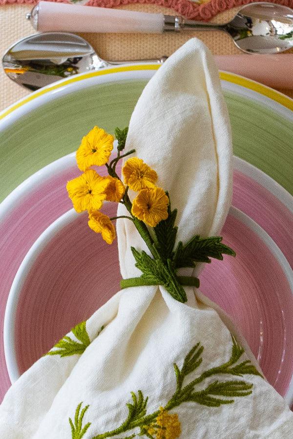 Summerill & Bishop Buttercup Embroidered Napkin Ring