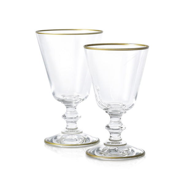 Summerill & Bishop Summerill & Bishop Classic White Wine Glass With Gold Rim 19cl
