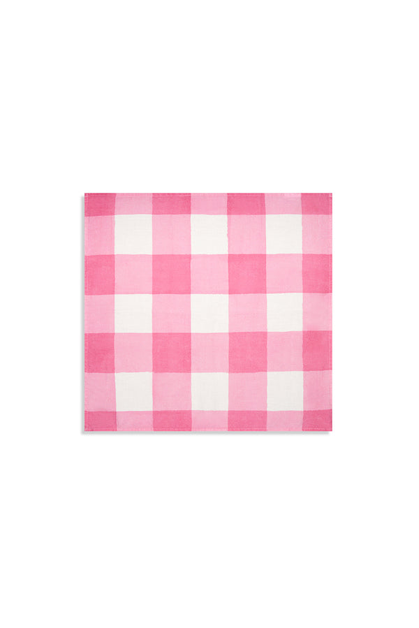 Summerill & Bishop 'Gingham' Linen Napkin In Rose Pink