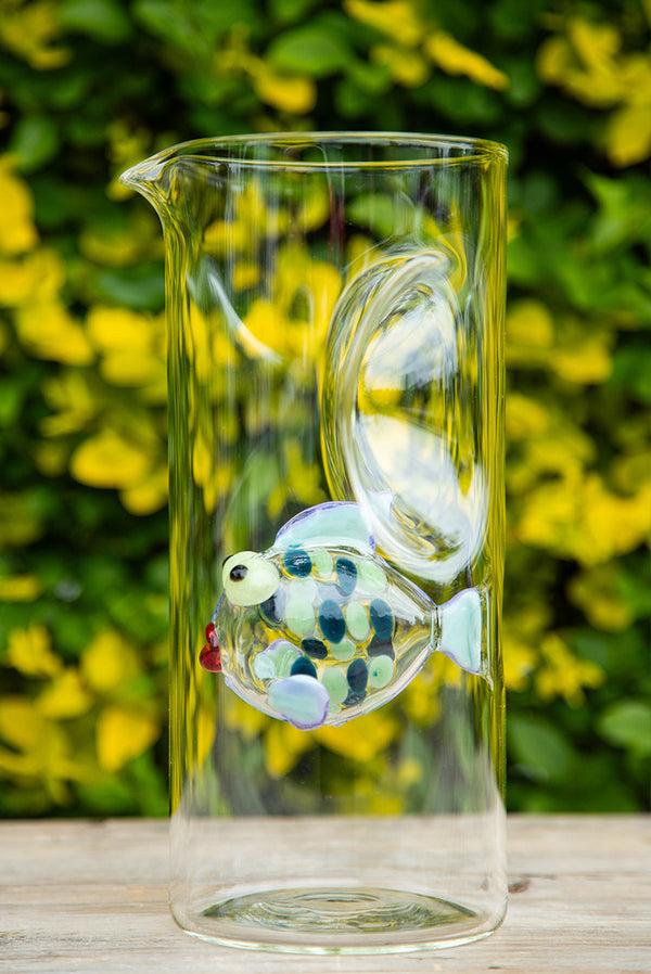 Summerill & Bishop Handblown Dot Fish Carafe 24.5cm