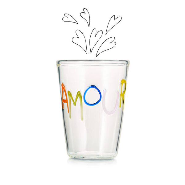 Summerill & Bishop Handblown Glass Amour Tumbler