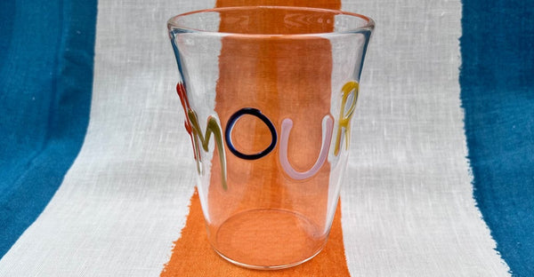 Summerill & Bishop Handblown Glass Amour Tumbler