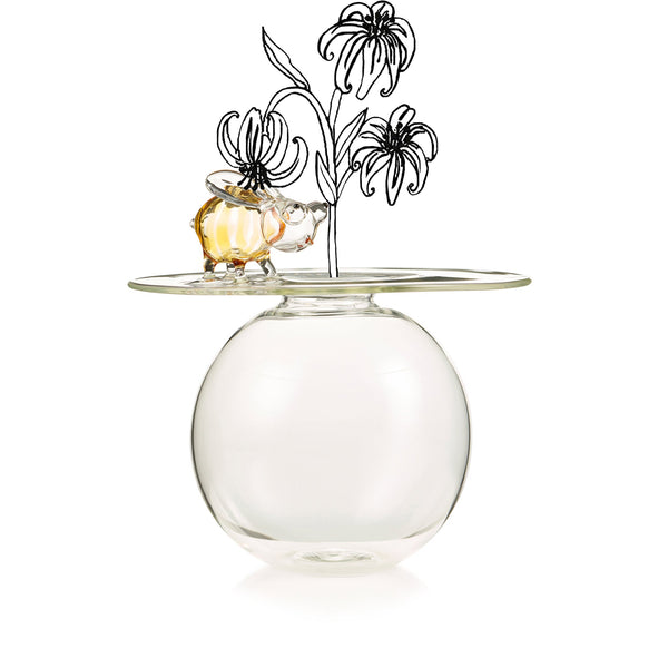 Summerill & Bishop Handblown Glass Bee Vase 17cm