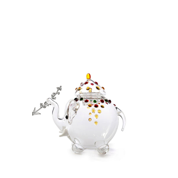 Summerill & Bishop Handblown Glass Elephant Sugarpot