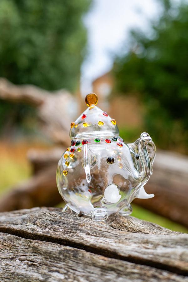 Summerill & Bishop Handblown Glass Elephant Sugarpot