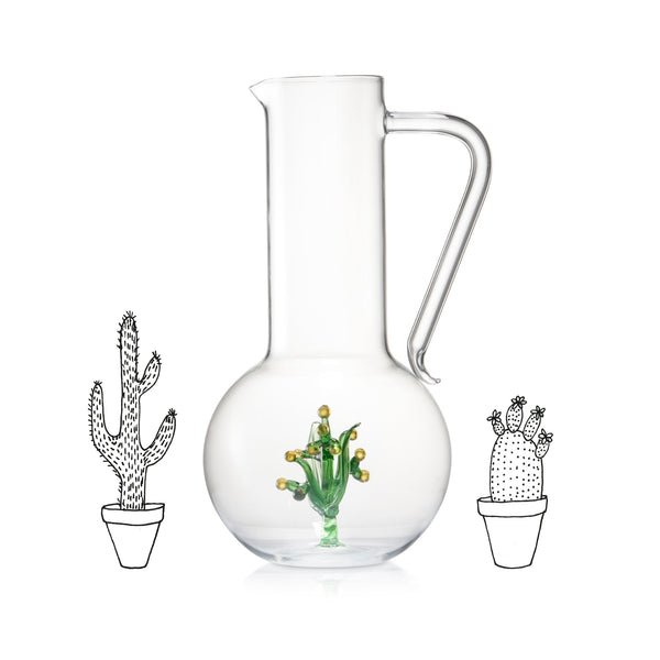 Summerill & Bishop Handblown Glass Flower Power Jug