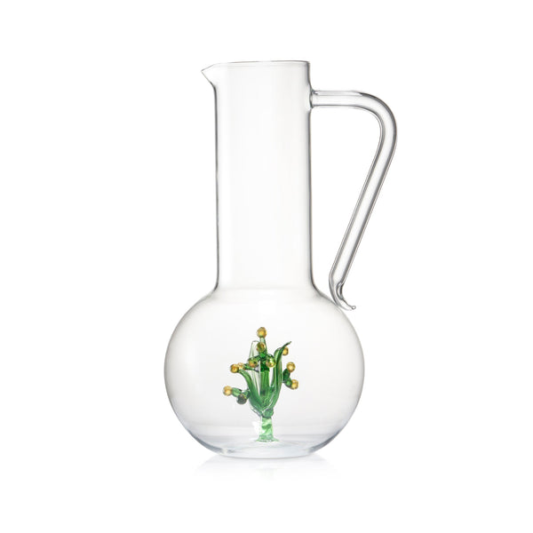 summerill & bishop Handblown Glass Flower Power Jug