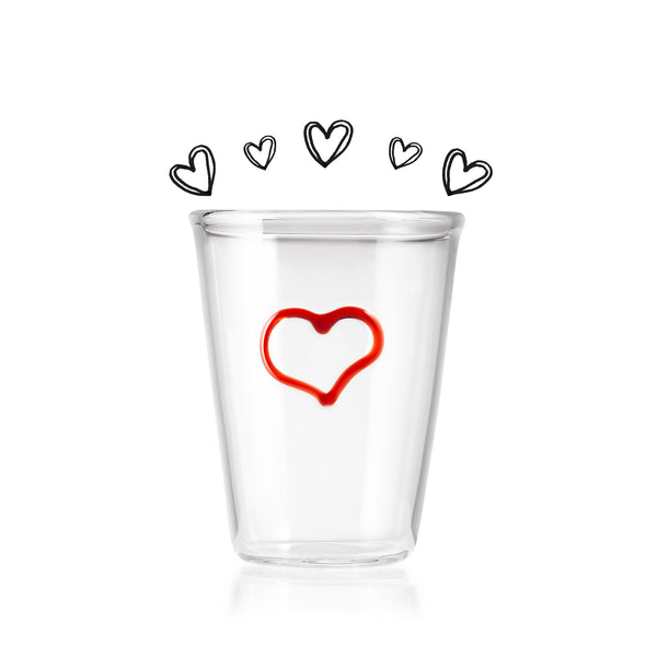 Summerill & Bishop Handblown Glass Heart Tumbler