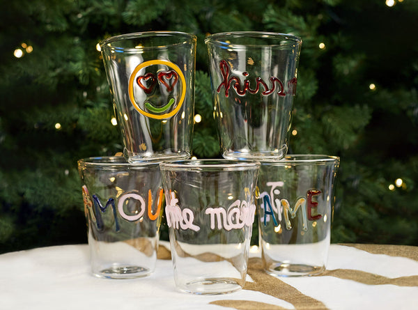 Summerill & Bishop Handblown Glass Je T'aime Tumbler