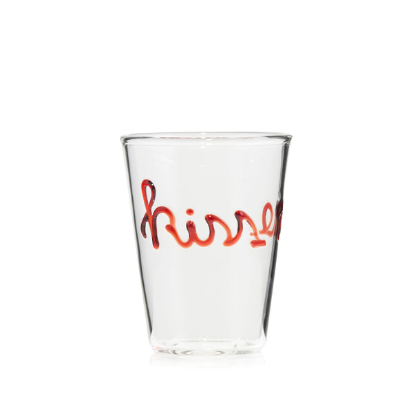 summerill & bishop Handblown Glass "Kiss Me" Tumbler
