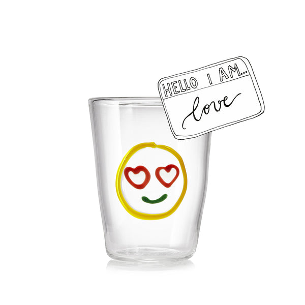 Summerill & Bishop Handblown Glass 'Love' Mood Tumbler