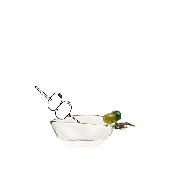 Summerill & Bishop Handblown Glass Olive Bowl 18cm