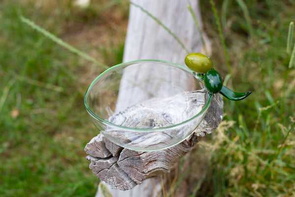 Summerill & Bishop Handblown Glass Olive Bowl 18cm