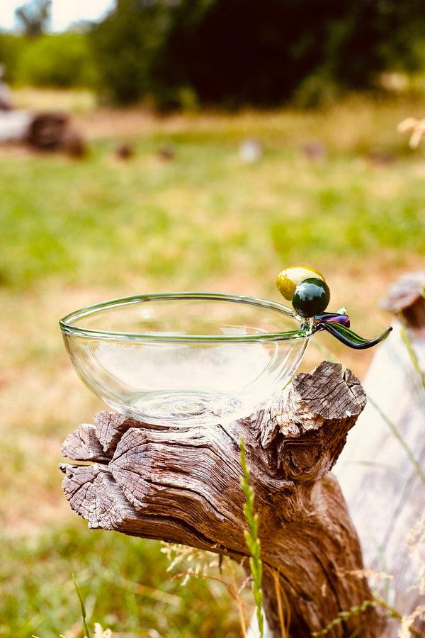 Summerill & Bishop Handblown Glass Olive Bowl 18cm