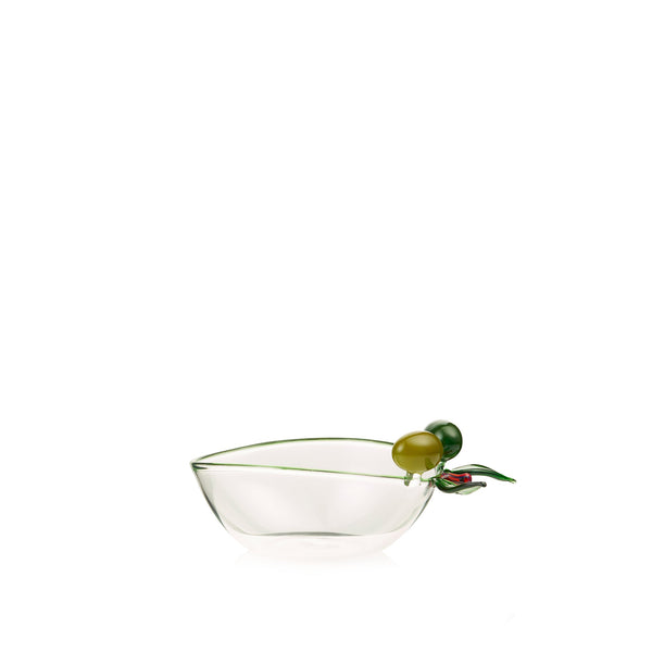 summerill & bishop Handblown Glass Olive Bowl 18cm