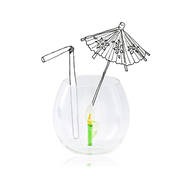 Summerill & Bishop Handblown White Lily Flower Glass