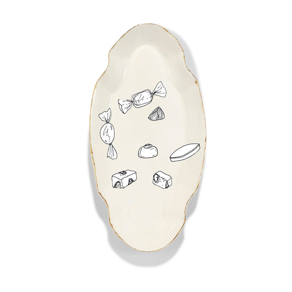 Summerill & Bishop HB Deco Jagged Oval Tray 23cm