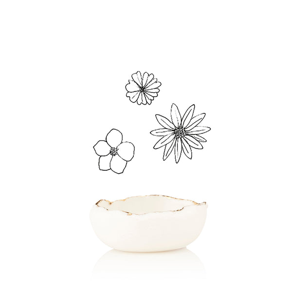 Summerill & Bishop HB Jagged Bowl With Daisy 7cm