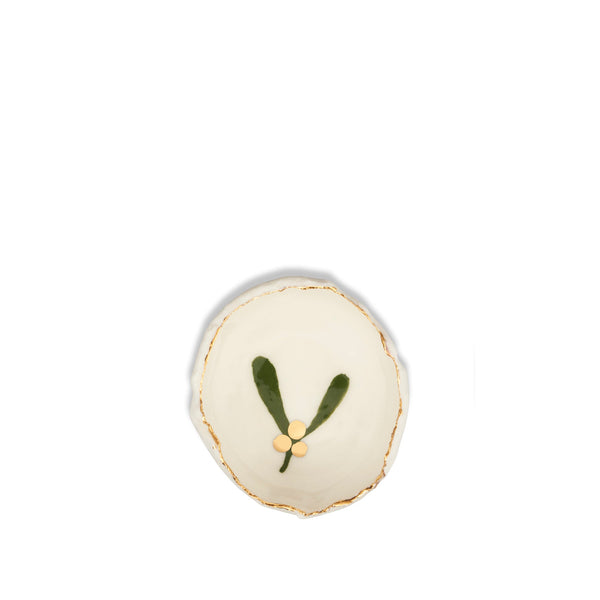 summerill & bishop HB Jagged Bowl with Mistletoe 7cm