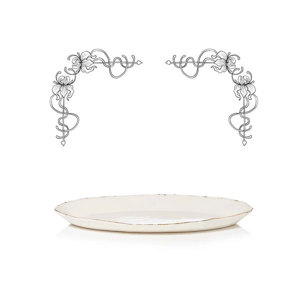 Summerill & Bishop HB Jagged Oval Tray 23cm