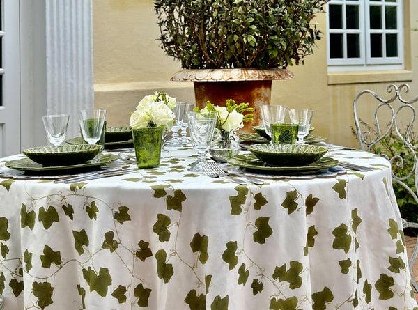 Summerill & Bishop 'Ivy' Round Linen Tablecloth 260cm