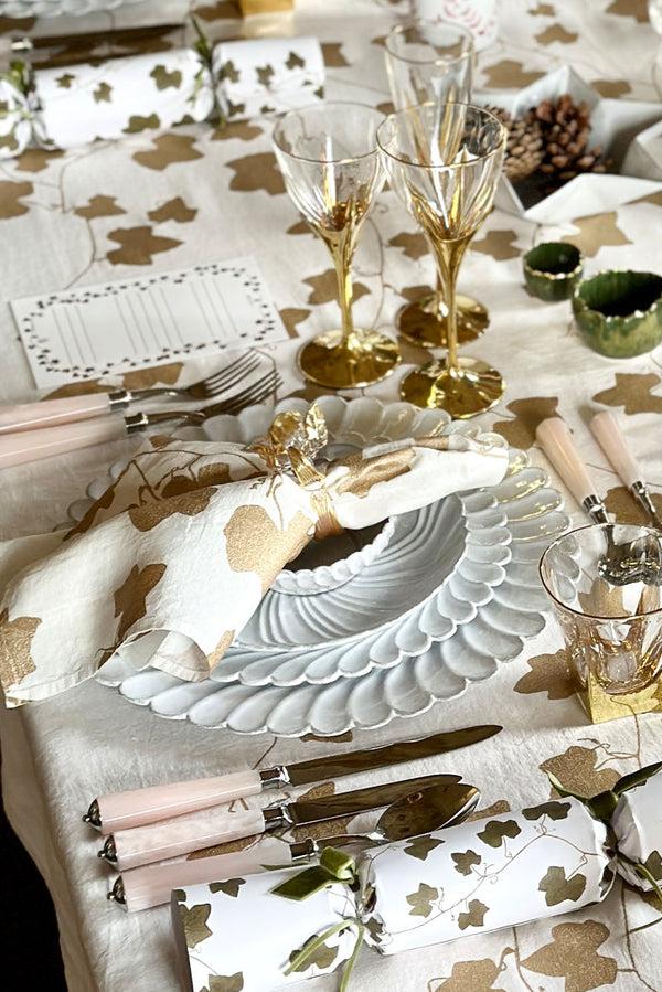 Summerill & Bishop 'Ivy' Table Menu In Gold Set Of 12