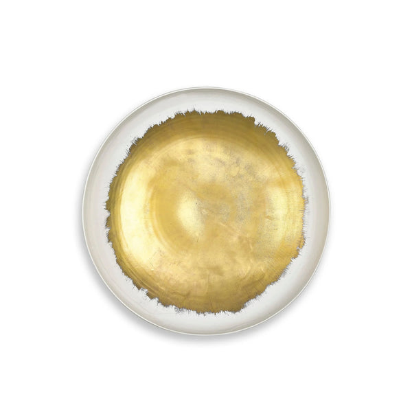 summerill & bishop Large Ceramic Bowl in Gold 30cm