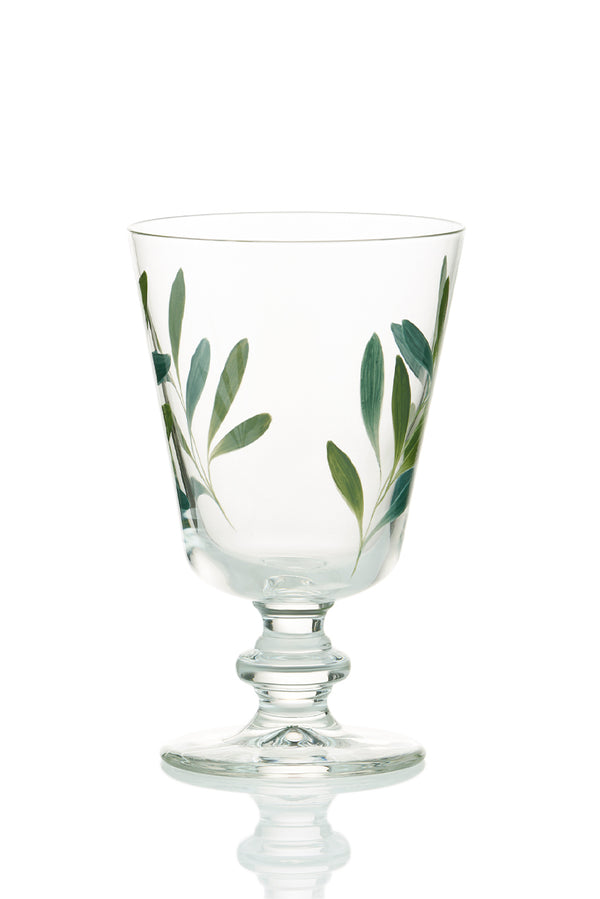 summerill & bishop Olive Leaf Wine Glass