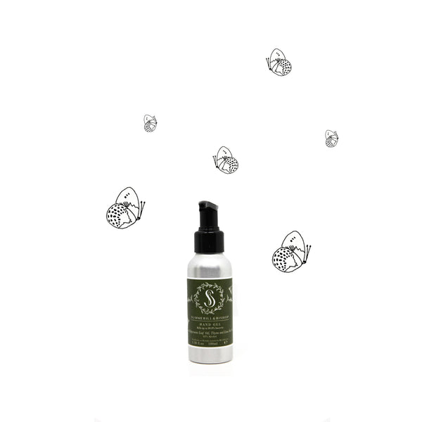 Summerill & Bishop Summerill & Bishop Peppermint Leaf Thyme & Lime Peel Alcohol Hand Gel 100ml