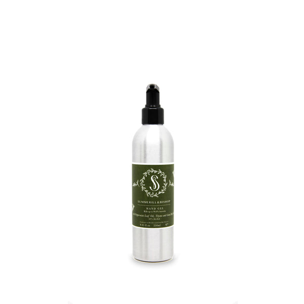 summerill & bishop Summerill & Bishop Peppermint Leaf Thyme & Lime Peel Alcohol Hand Gel 250ml