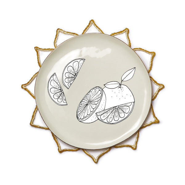 Summerill & Bishop 'Petal' Placemat In Mustard 36cm