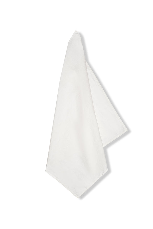 summerill & bishop Plain White Linen Napkin 50x50cm