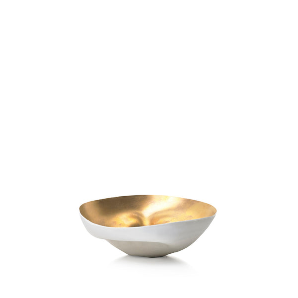 Summerill & Bishop Porcelain Shell Bowl In Gold 13cm