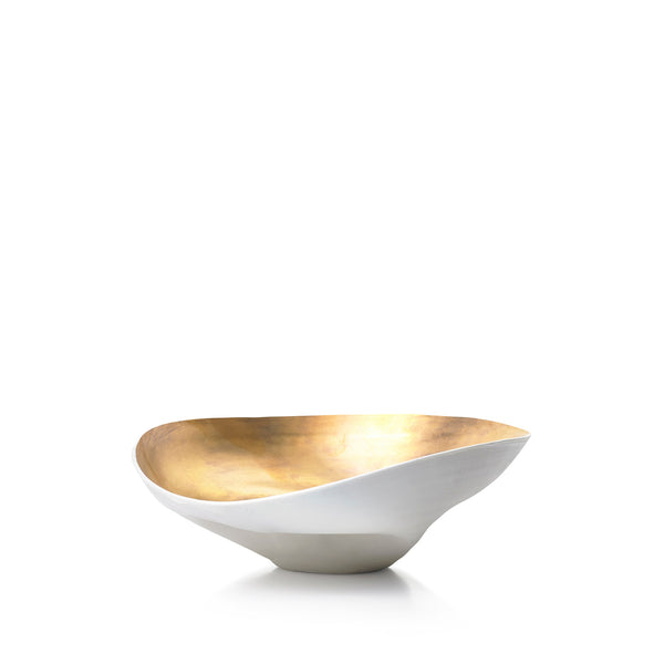 Summerill & Bishop Porcelain Shell Bowl In Gold 18cm