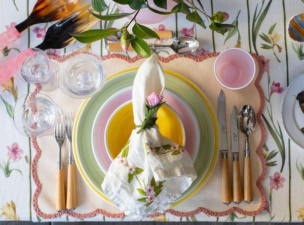 Summerill & Bishop Rose Embroidered Napkin Ring