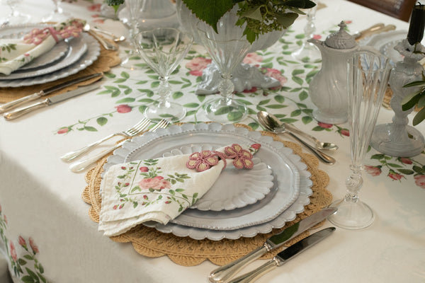 Summerill & Bishop 'Rose Trellis' Linen Napkin 50x50cm