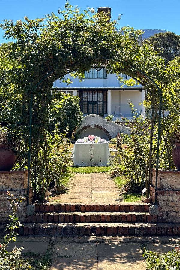 Summerill & Bishop 'Rose Trellis' Linen Napkin 50x50cm