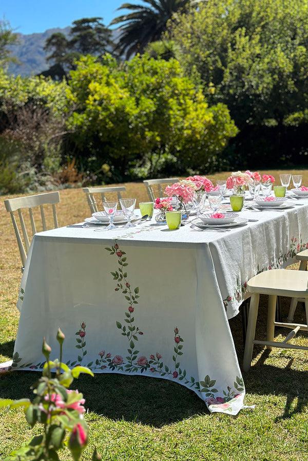 Summerill & Bishop 'Rose Trellis' Linen Tablecloth