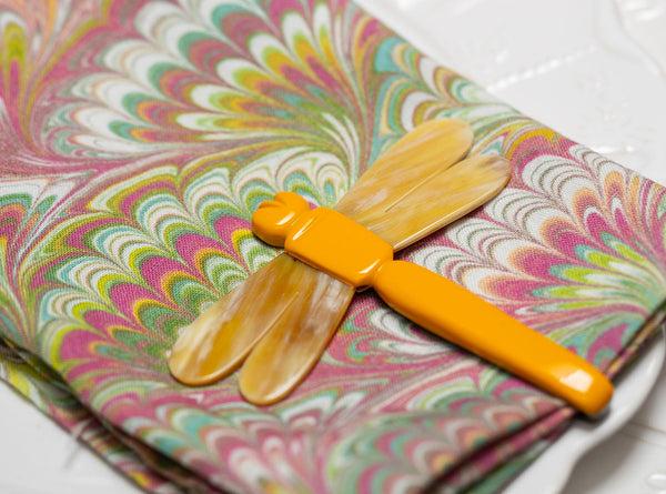 Summerill & Bishop S&B Dragonfly Yellow Napkin Clip