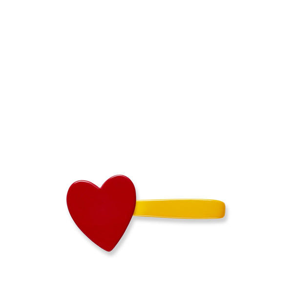 summerill & bishop S&B Red Heart Yellow Napkin Clip