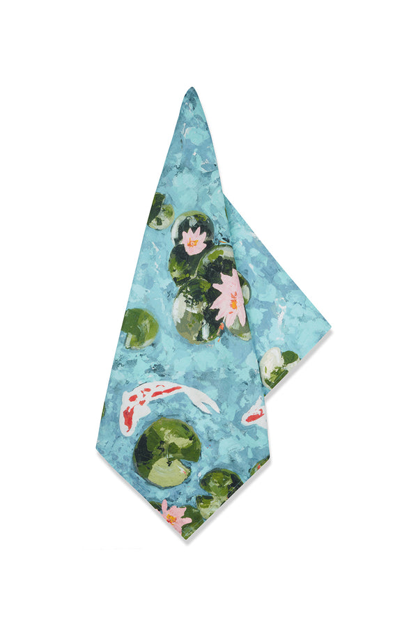 summerill & bishop 'Waterlily' Linen Napkin 50x50cm