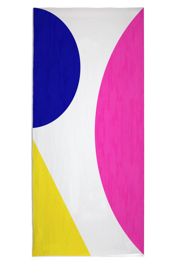 Summerill & Bishop Summerill & Bishop X The River Cafe Linen Tablecloth In Blue Pink & Yellow