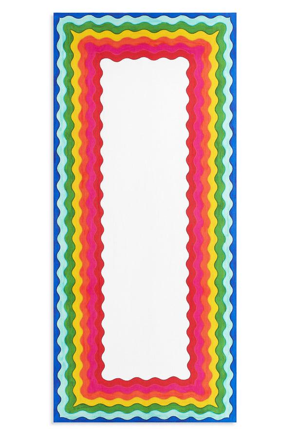 summerill & bishop Sunrise Rainbow Linen Tablecloth in Multicolours