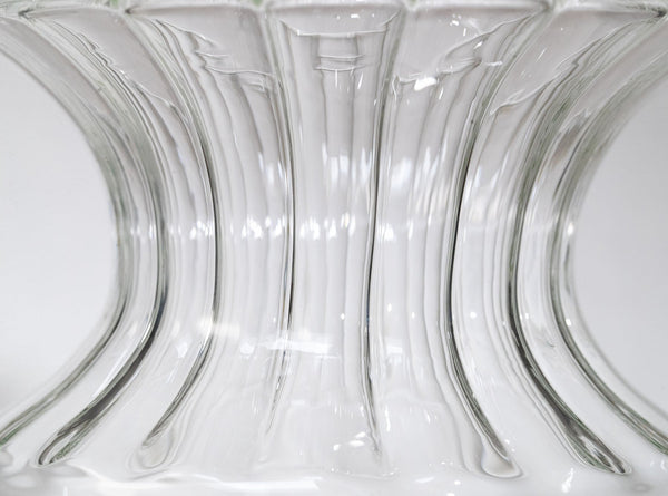 Summerill & Bishop Tall Aurora Clear Handblown Glass Vase On Stand 33cm